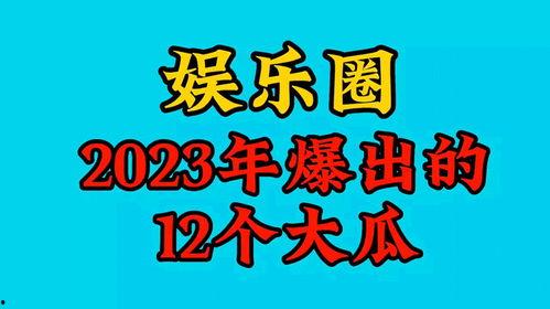 2023年娱乐吃瓜,揭秘明星幕后故事